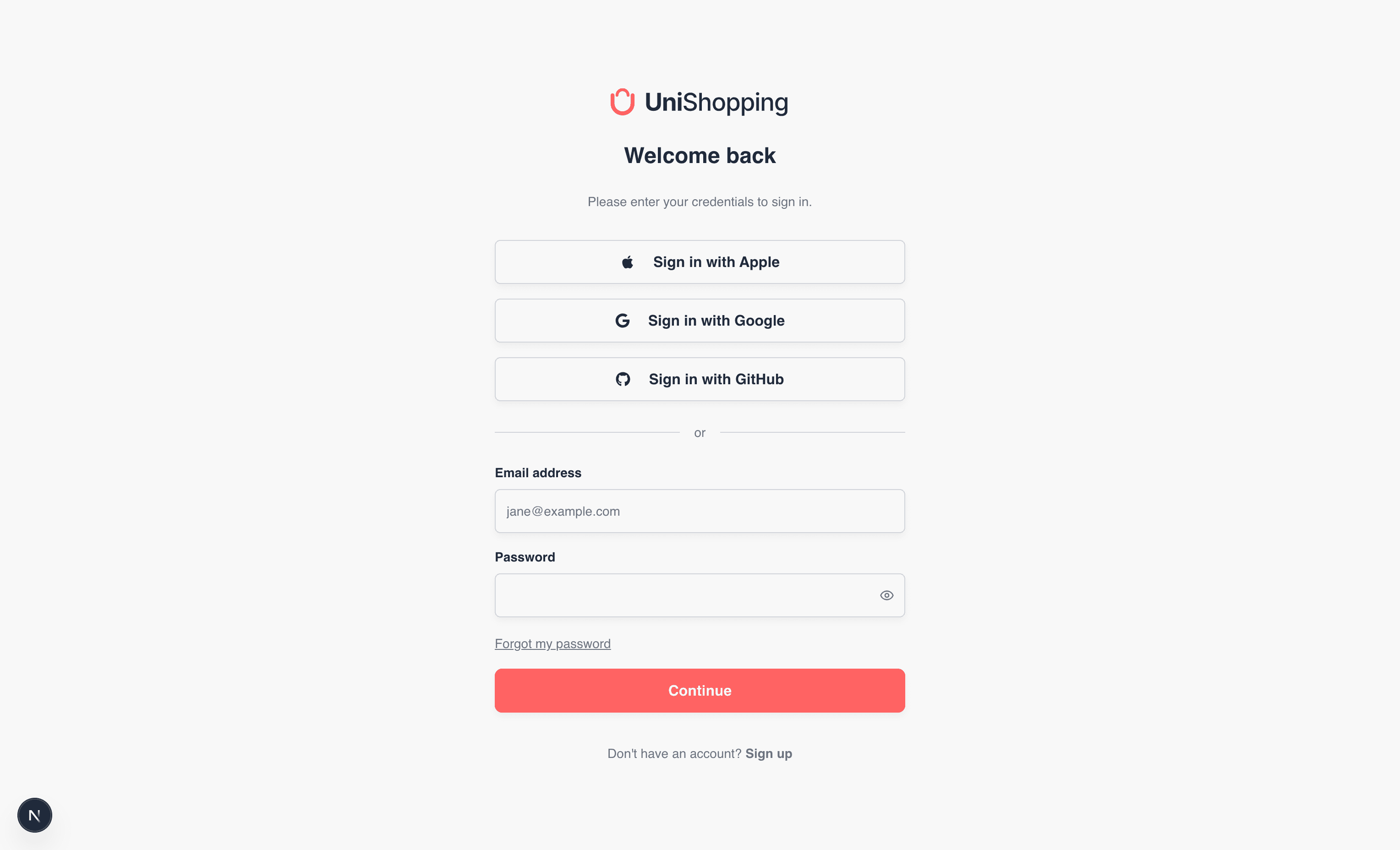 Sign Up & Connect Stripe