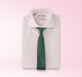 White Sateen Slim Fit Shirt photographed on a plain background