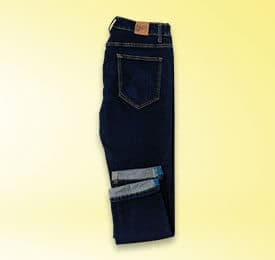 Denim Original Fit Blue photographed on a plain background