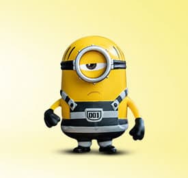 Minion Small Action Figure photographed on a plain background